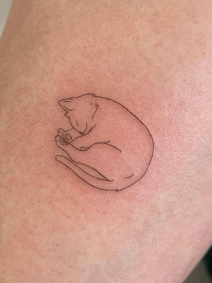 Cat tattoo minimal small tattoo ideas