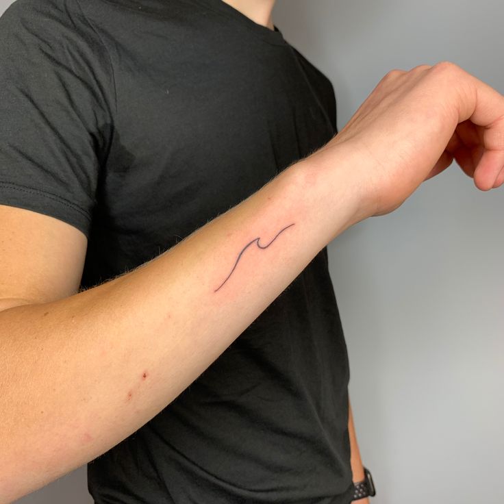 Mini wave tattoo