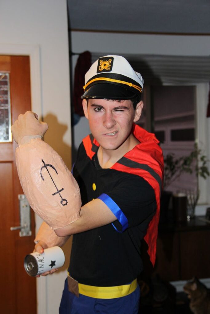 DIY Popeye costume made from scratch