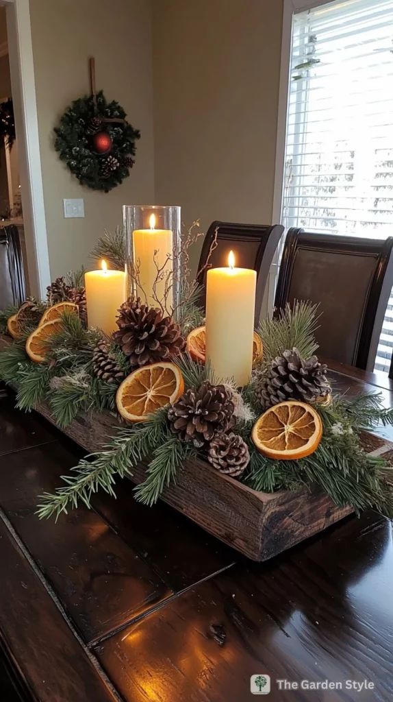 Tendencias de Decoración Navideña 2025: Lo que Verás en Todas Partes 49 50 Creative Natural DIY Christmas Table Centerpieces The Garden Style