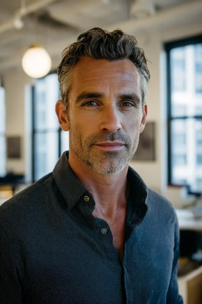 30 cortes de cabello modernos para hombres mayores de 40 años 2 18 Mens Hairstyles For Receding Hairline That Actually Look Great and Boost Confidence