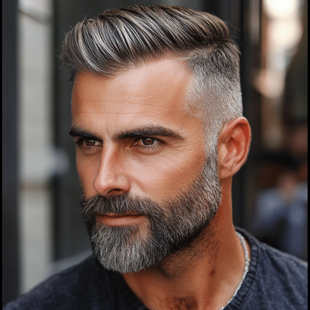 30 cortes de cabello modernos para hombres mayores de 40 años 18 men in his 40s with a side parted fade haircut