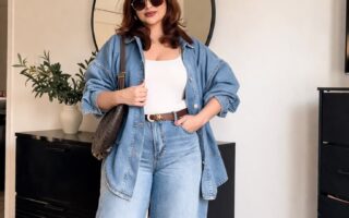 Effortless Wide Leg Jeans Outfit for Curvy Women Spring Edition