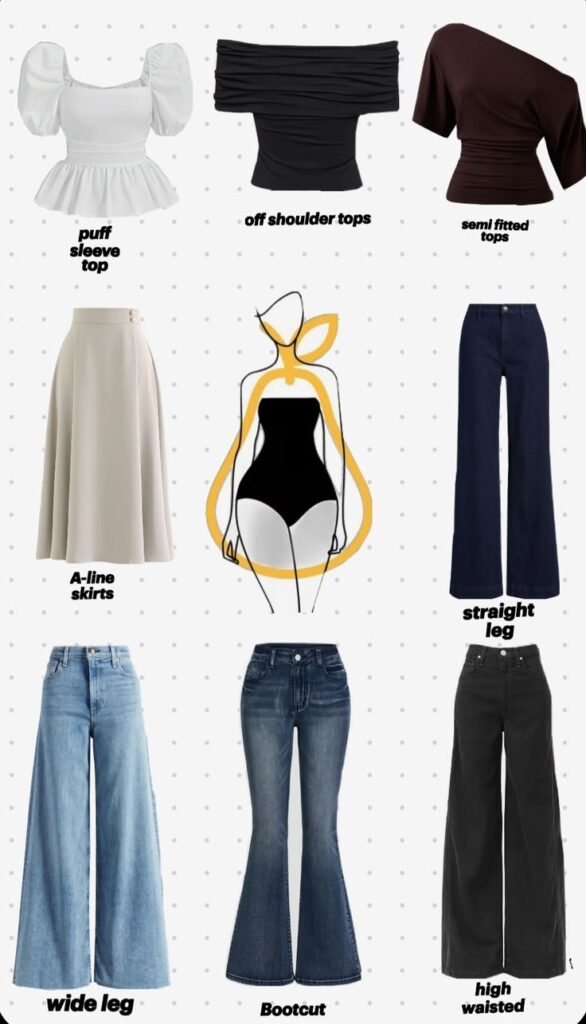 Pear Body Shape Outfit Guide 🍐 Best Tops Bottoms That Flatter